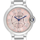 Buy Shop Cartier Ballon Bleu De Cartier Pink Dial Silver Steel Strap Watch for Women - W6920041 USA Online
