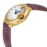 Buy Shop Cartier Ballon Bleu Diamonds White Dial Pink Leather Strap Watch for Women - WE902050 USA Online