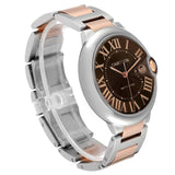 Buy Shop Cartier Ballon Bleu de Cartier Brown Dial Two Tone Steel Strap Watch for Men - W6920032 USA Online