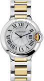 Buy Shop Cartier Ballon Bleu Silver Dial Two Tone Steel Strap Watch for Unisex Watch - W69008Z3 USA Online