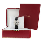 Buy Shop Cartier Ballon Bleu Silver Dial Black Leather Strap Watch for Women - W69018Z4 USA Online