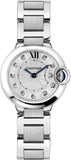 Buy Shop Cartier Ballon Bleu de Cartier Diamonds Silver Dial Silver Steel Strap Watch for Women - WE902073 USA Online