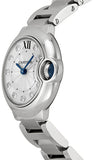 Buy Shop Cartier Ballon Bleu de Cartier Diamonds Silver Dial Silver Steel Strap Watch for Women - WE902073 USA Online