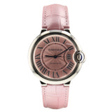 Buy Shop Cartier Ballon Bleu De Cartier Pink Dial Pink Leather Strap Watch for Women - WSBB0007 USA Online