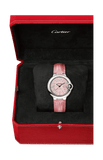 Buy Shop Cartier Ballon Blue De Cartier Pink Dial Pink Leather Strap Watch for Women - WSBB0031 USA Online