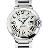 Buy Shop Cartier Ballon Bleu De Cartier Silver Dial Silver Steel Strap Watch for Women - WSBB0048 USA Online