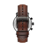 Buy Shop Fossil Brox Multifunction Grey Dial Brown Leather Strap Watch for Men - BQ2800 USA Online