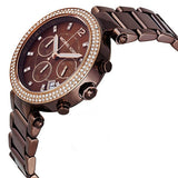 Buy Shop Michael Kors Parker Chronograph Brown Dial Brown Steel Strap Watch For Women - MK5578 USA Online