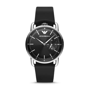 Buy Shop Emporio Armani Aviator Quartz Black Dial Black Leather Strap Watch For Men - AR11336 USA Online