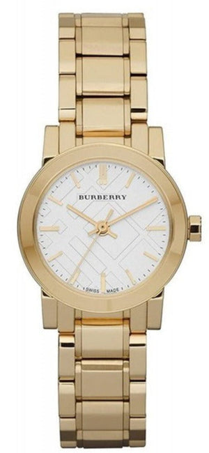 Burberry Heritage White Dial Gold Steel Strap Watch for Women - BU9203