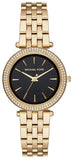 Buy Shop Michael Kors Mini Darci Quartz Black Dial Gold Steel Strap Watch For Women - MK3738 USA Online