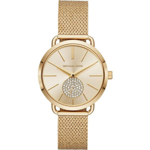 Buy Shop Michael Kors Portia Gold Dial Gold Mesh Bracelet Watch for Women - MK3844 USA Online
