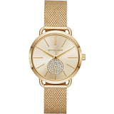 Buy Shop Michael Kors Portia Gold Dial Gold Mesh Bracelet Watch for Women - MK3844 USA Online