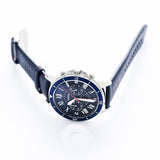 Buy Shop Fossil Grant Chronograph Blue Dial Blue Leather Strap Watch for Men - FS5373 USA Online