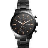 Buy Shop Fossil Townsman Chronograph Black Dial Black Steel Strap Watch for Men - FS5379 USA Online
