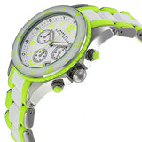 Buy Shop Marc Jacobs Rock Chronograph White Dial White & Green Silicone Strap Watch for Women - MBM2592 USA Online