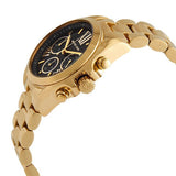 Buy Shop Michael Kors Bradshaw Chronograph Black Dial Gold Steel Strap Watch For Women - MK6959 USA Online