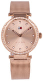 Buy Shop Tommy Hilfiger Lynn Quartz Rose Gold Dial Rose Gold Mesh Bracelet Watch For Women - 1781865 USA Online