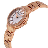 Buy Shop Fossil Virginia White Dial Rose Gold Steel Strap Watch for Women - ES3284 USA Online