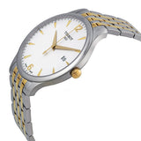 Buy Shop Tissot T Classic Tradition White Dial Two Tone Mesh Bracelet Watch For Men - T063.610.22.037.00 USA Online
