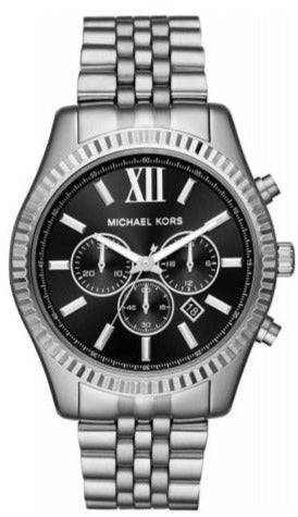 Buy Shop Michael Kors Runway Chronograph Black Dial Silver Steel Strap Watch For Women - MK5708 USA Online