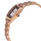 Buy Shop Emporio Armani Gianni T-Bar Analog Crystal Brown Dial Rose Gold Steel Strap Watch For Women - AR11407 USA Online