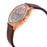 Buy Shop Emporio Armani Meccanico White Skeleton Dial Brown Leather Strap Watch For Men - AR60005 USA Online