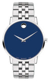 Buy Shop Movado Museum Classic Blue Dial Silver Steel Strap Watch for Men - 0607212 USA Online