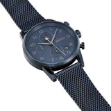 Hugo Boss Navigator Chronograph Blue Dial Blue Mesh Bracelet Watch for Men - 1513538