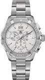 Buy Shop Tag Heuer Aquaracer White Dial Silver Steel Strap Watch for Men - CAY1111.BA0927 USA Online