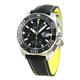 Tag Heuer Aquaracer Automatic Chronograph Black Dial Black Nylon Strap Watch for Men - CAY211A.FC6361