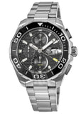 Buy Shop Tag Heuer Aquaracer Calibre 16 Day-Date Black Dial Silver Steel Strap Watch for Men - CAY211A.BA0927 USA Online