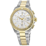 Tag Heuer Aquaracer Caliber 16 Automatic White Dial Two Tone Steel Strap Watch for Men - CAY2121.BB0923