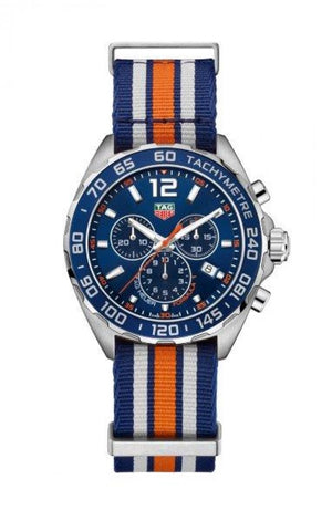 Buy Shop Tag Heuer Formula 1 Quartz Chronograph Blue Dial Two Tone NATO Strap Watch for Men - CAZ1010.FC8196 USA Online
