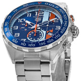 Buy Shop Tag Heuer Formula 1 Gulf Edition Chronograph Blue Dial Silver Steel Strap Watch for Men - CAZ101AT.BA0842 USA Online