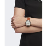 Buy Shop Marc Jacobs Baker White Dial Brown Leather Strap Watch for Women - MBM1265 USA Online