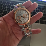 Buy Shop Fossil Perfect Boyfriend Mother of Pearl Dial Two Tone Steel Strap Watch for Women - ES4135 USA Online