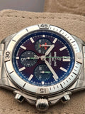 Buy Shop Breitling Chronomat B01 42 Six Nations Wales Red Dial Silver Steel Strap Watch for Men - AB0134A61K1A1 USA Online