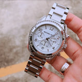 Buy Shop Michael Kors Blair Silver Dial Silver Steel Strap Watch for Women - MK5165 USA Online