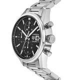 Buy Shop Tag Heuer Carrera Automatic Chronograph Black Dial Silver Steel Strap Watch for Men - CBK2110.BA0715 USA Online