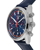 Buy Shop Tag Heuer Carrera Chronograph Blue Dial Blue Leather Strap Watch for Men - CBN201D.FC6543 USA Online