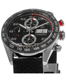 Buy Shop Tag Heuer Carrera Chronograph Black Dial Black Rubber Strap Watch for Men - CBN2A1AA.FT6228 USA Online