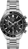 Buy Shop Tag Heuer Carrera Automatic Chronograph Black Dial Silver Steel Strap Watch for Men - CBN2A1B.BA0643 USA Online