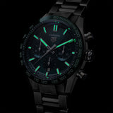 Buy Shop Tag Heuer Carrera Chronograph 44mm Green Dial Silver Steel Strap Watch for Men - CBN2A1N.BA0643 USA Online