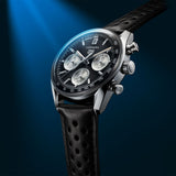 Buy Shop Tag Heuer Carrera Automatic Chronograph Black Dial Black Leather Strap Watch for Men - CBS2210.FC6534 USA Online