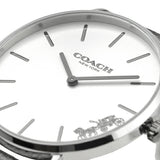 Buy Shop Coach Perry White Dial Grey Leather Strap Watch for Women - 14503155 USA Online