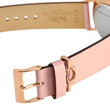 Buy Shop Coach Delancey Gold Dial Pink Leather Strap Watch for Women - 14503332 USA Online