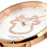 Buy Shop Coach Perry White Dial Rose Gold Steel Strap Watch for Women - 14503708 USA Online