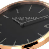 Coach Charles Black Ion Dial Black Mesh Bracelet Watch for Men - 14602470