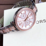 Buy Shop Michael Kors Sofie Chronograph White Dial Two Tone Steel Strap Watch For Women - MK4353 USA Online